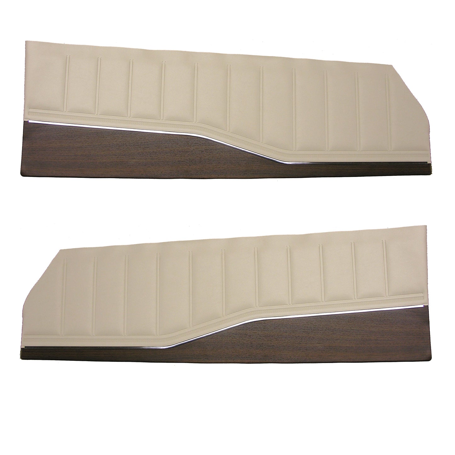 73 CHARGER FRONT UPPER DOOR PANELS W/ WOODGRAIN (COLOGNE GRAIN) - PARCHMENT