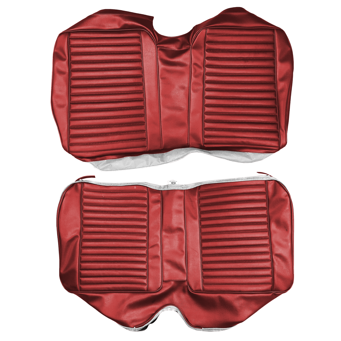 69 BARRACUDA "STANDARD" FASTBACK REAR UPHOLSTERY- RED