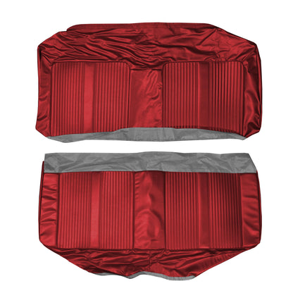 1964 PONTIAC GTO/LEMANS HARDTOP REAR UPHOLSTERY - RED