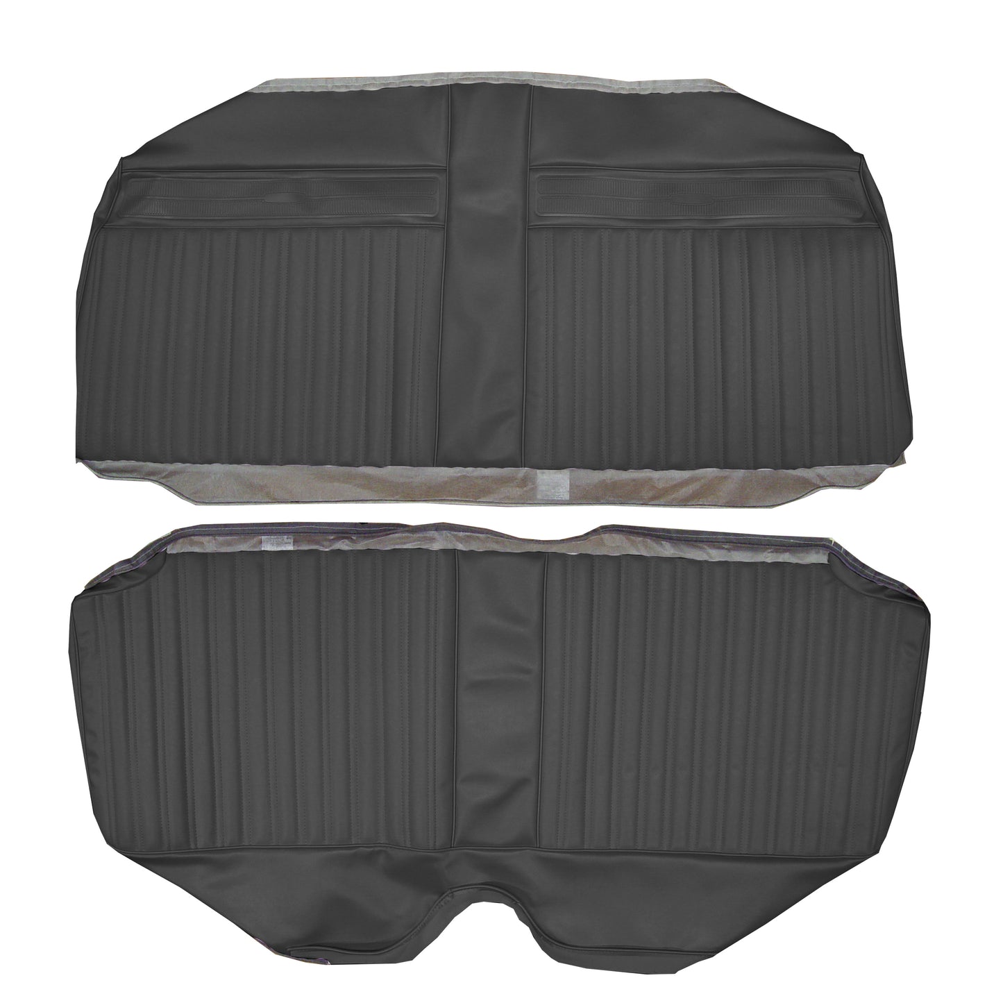 1967 DODGE CORONET 440 HARDTOP REAR UPHOLSTERY - BLACK