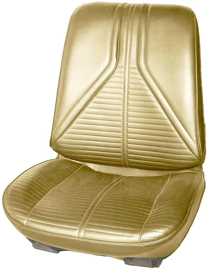 1967 BUICK GRAN SPORT 400/SKYLARK BUCKET SEAT UPHOLSTERY - PEARL YELLOW