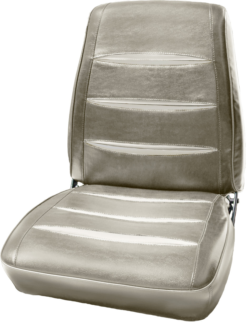 1968 DODGE CHARGER/CHARGER R/T BUCKET SEAT UPHOLSTERY - PEARL WHITE