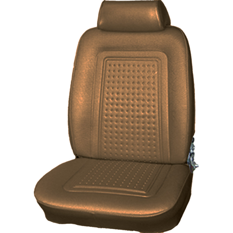 1969 AMC AMX BUCKET SEAT UPHOLSTERY - SADDLE