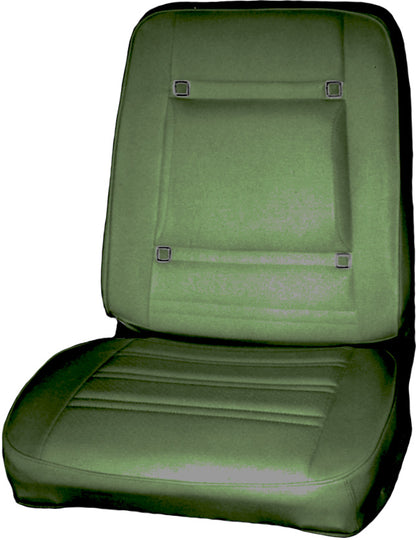 1969 CHRYSLER 300 NON-RECLINING BUCKET UPHOLSTERY - GREEN