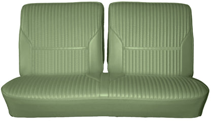 1969 OLDSMOBILE 442/CUTLASS S SPLIT BENCH SEAT UPHOLSTERY - GREEN