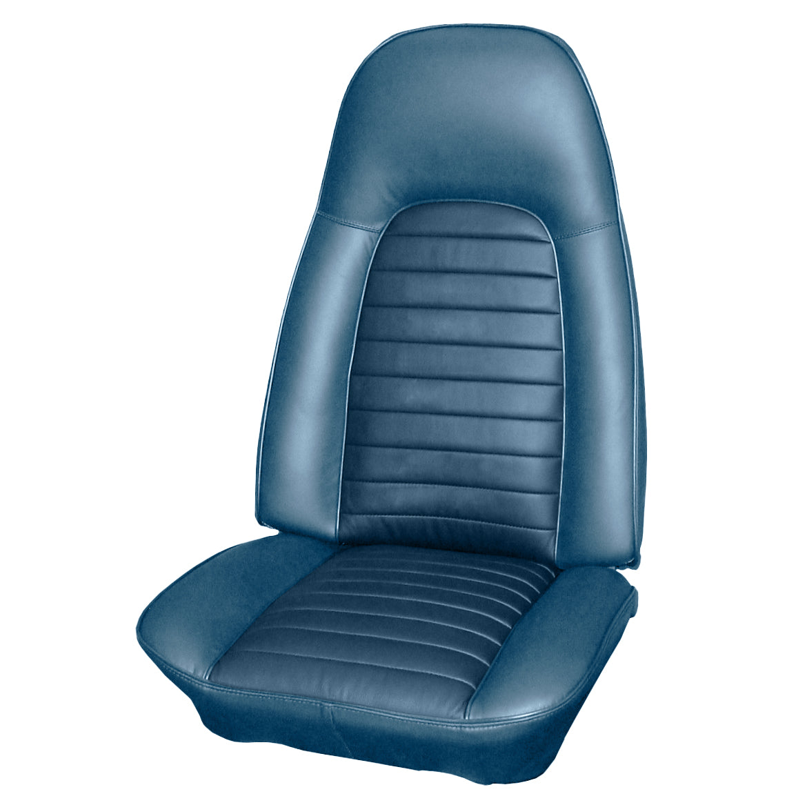 1970 AMC JAVELIN SST BUCKET SEAT CLOTH UPHOLSTERY - SRM BLUE CORDUROY/BLUE