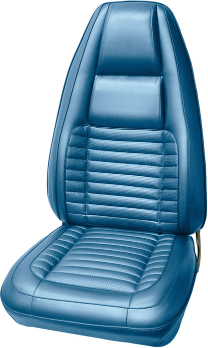 1970 DODGE CHARGER SE BUCKET SEAT LEATHER UPHOLSTERY - BRIGHT BLUE