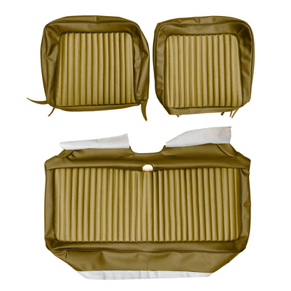 1973 DART/DART SPORT/SCAMP/DUSTER "STANDARD" SPLIT BENCH UPHOLSTERY - LSRM METALLIC BRONZE/LSRM HONEY GOLD