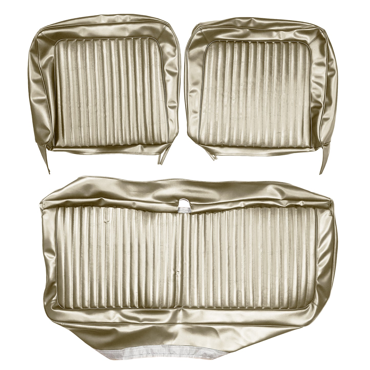 1975-76 DART/DART SPORT/SCAMP/DUSTER "STANDARD" SPLIT BENCH UPHOLSTERY - SRM METALLIC PARCHMENT/PARCHMENT