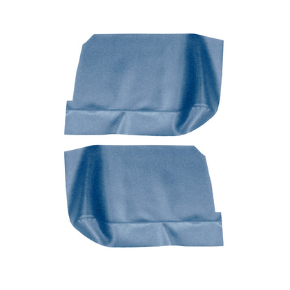 67 GM A-BODY HARDTOP REAR ARMREST PANEL COVERS - LIGHT BLUE