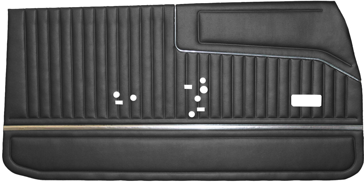 1970 BUICK GRAN SPORT/GRAN SPORT 455/SKYLARK / SKYLARK 350 DELUXE FRONT DOOR PANEL - BLACK