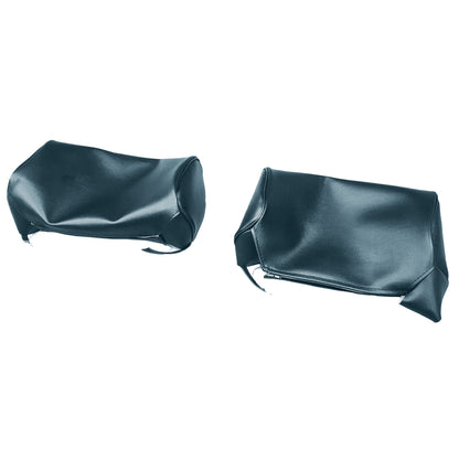 69 DODGE/PLYMOUTH A & B-BODY BENCH SEAT HEADREST COVERS (COACHMAN GRAIN) - DARK BLUE