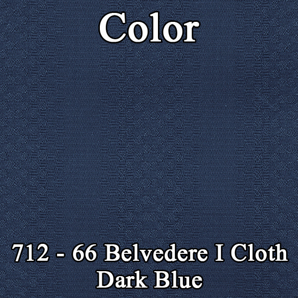 66 BELVEDERE I SPLIT BENCH CLOTH UPHOLSTERY - SRM DARK BLUE CLOTH/LIGHT BLUE