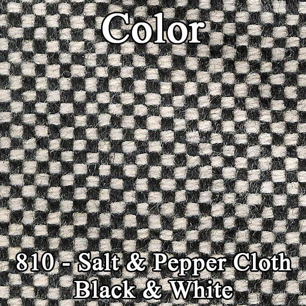 70 CHARGER HARDTOP REAR CLOTH UPHOLSTERY -  LSRM BLACK & WHITE SALT&PEPPER CLOTH/CHARCOAL