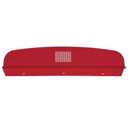 1964-1965 DODGE/PLYMOUTH B-BODY HARDTOP PACKAGE TRAY WITH CENTER SPEAKER CUT-OUT - CRIMSON RED