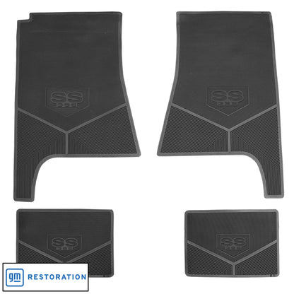 1968-1972 CHEVROLET CHEVELLE 'SS 396' FLOOR MATS - BLACK